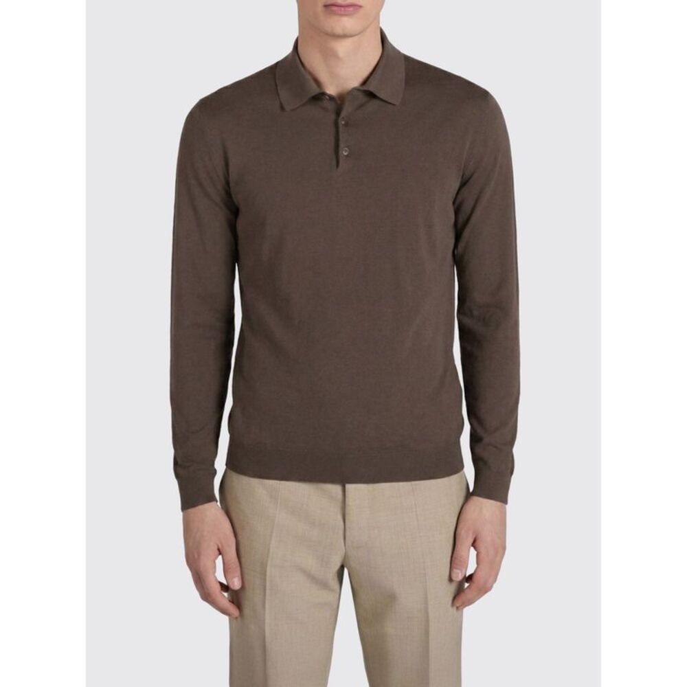 Zanone Polo Shirt Men Brown